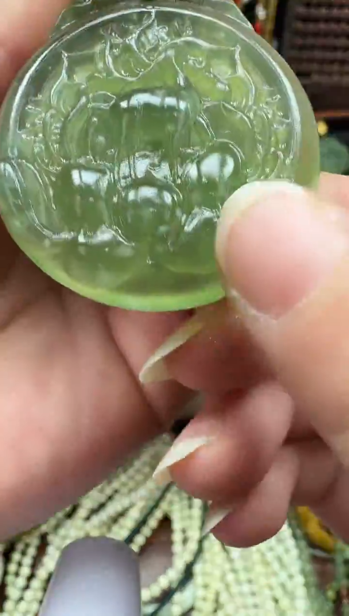 未镶嵌岫玉颈饰180一鹿有你【万能扣】