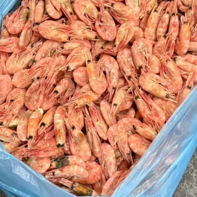 北极甜虾头籽3斤 规格120-150 熟冻 黑头率10%带籽率70%介意慎拍