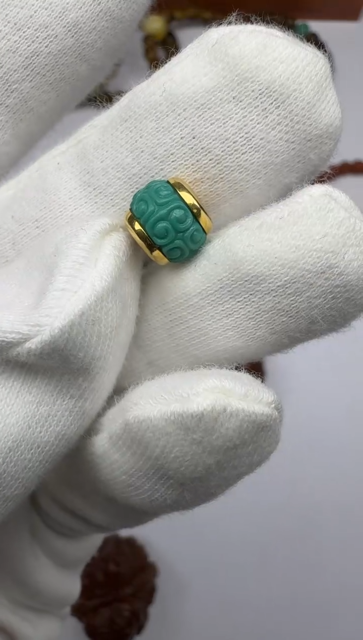 【闪购商品】绿松石珠宝奇石18K金镶嵌绿松石