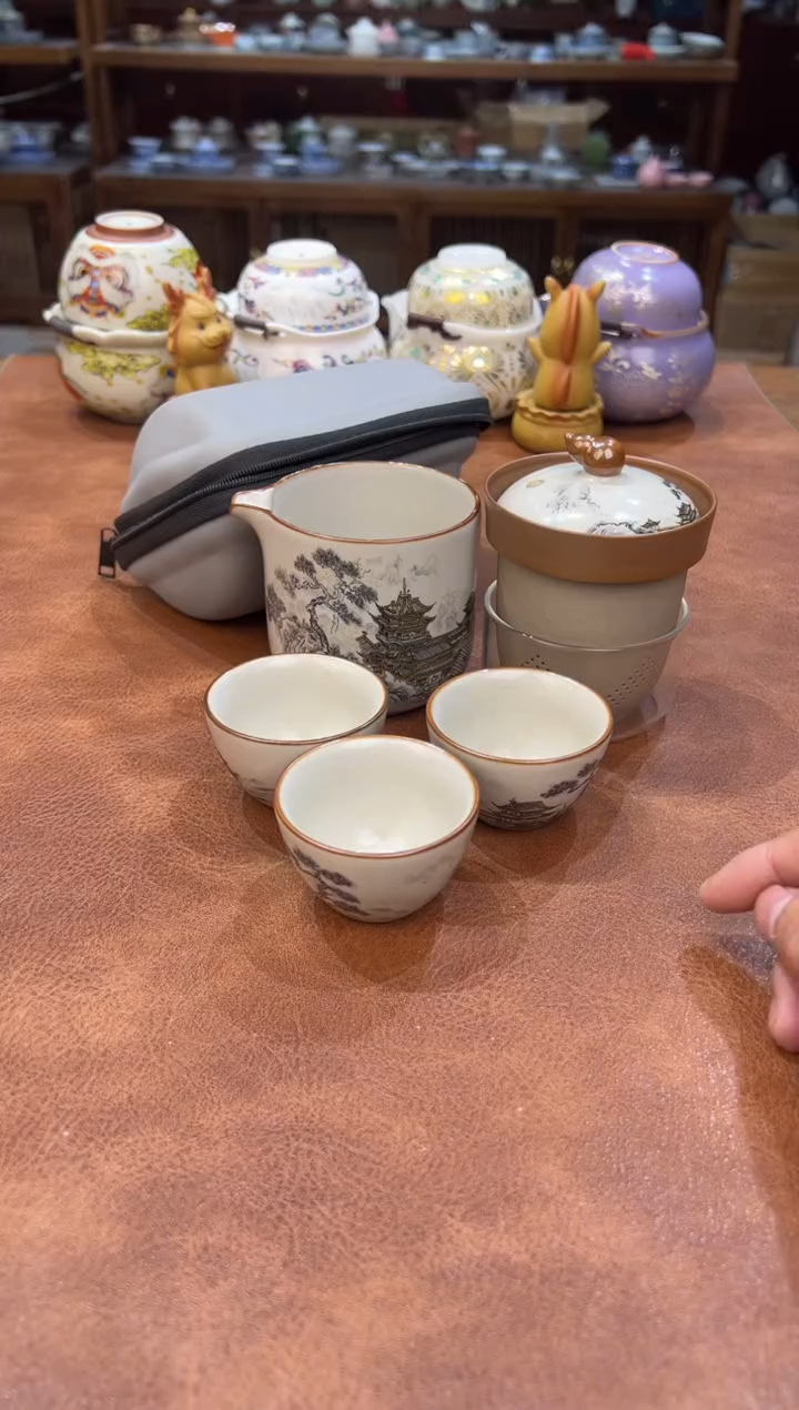 真的很便宜会开片的旅行茶具