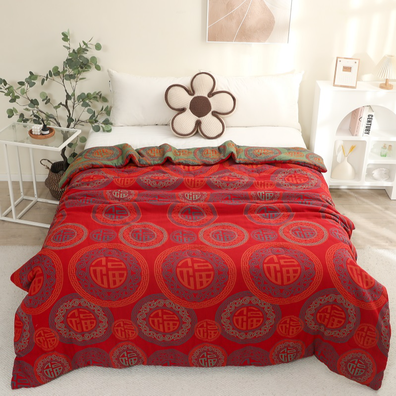 【如意百福-被套】轻奢浮雕织花工艺款四季用被套亲肤床品