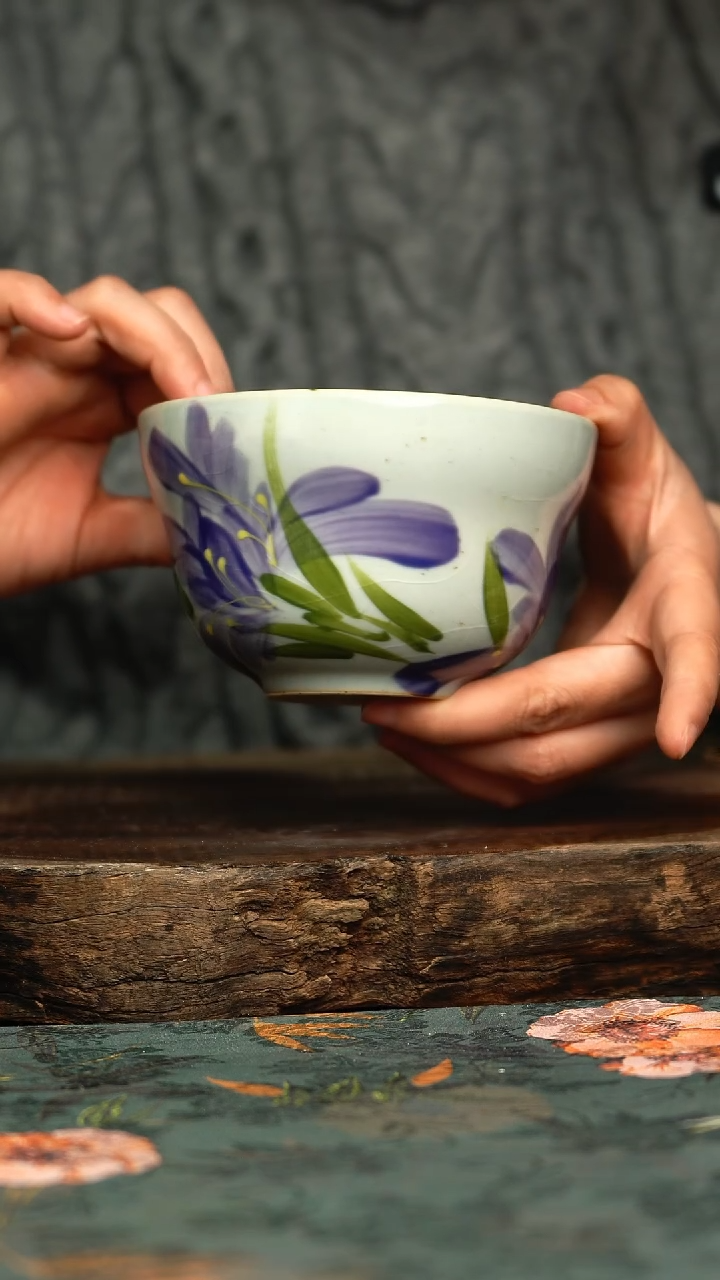 【闪购商品】杯釉下彩手工手绘同款陶器