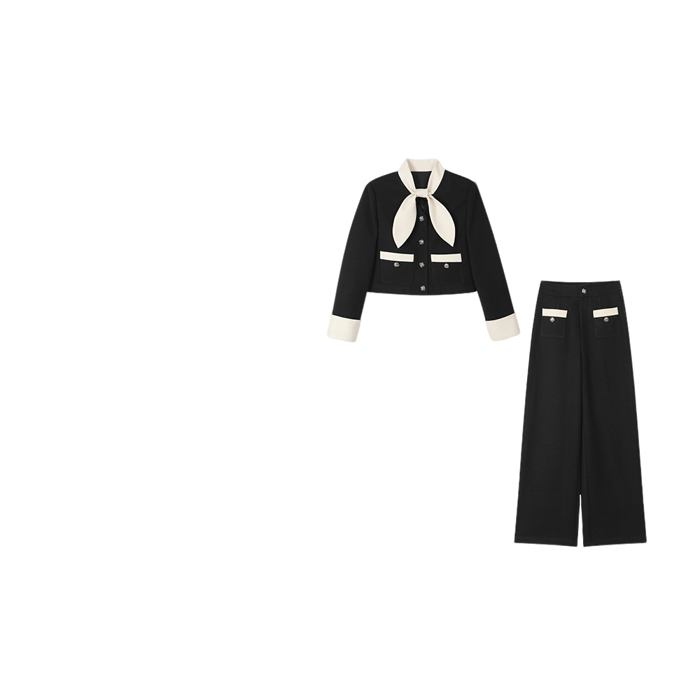 【封后轻奢设计】2024冬季新款小众设计时尚修身套装8683502