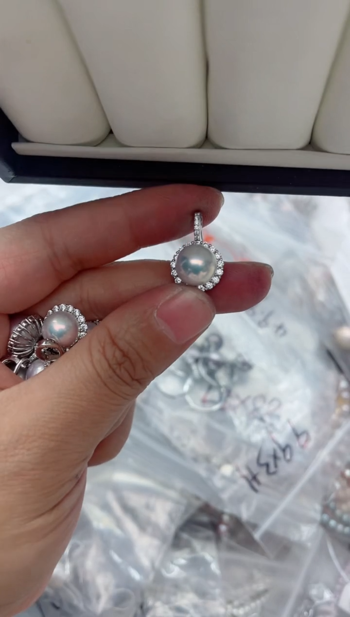 吊坠(不含链)银S925镶嵌淡水珍珠多样性发其一，非无暇