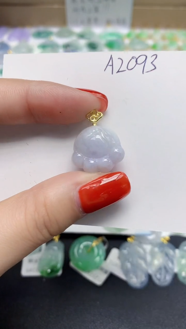 颈饰未镶嵌翡翠天然缅甸翡翠A货翡翠百元以上9元证书费自理