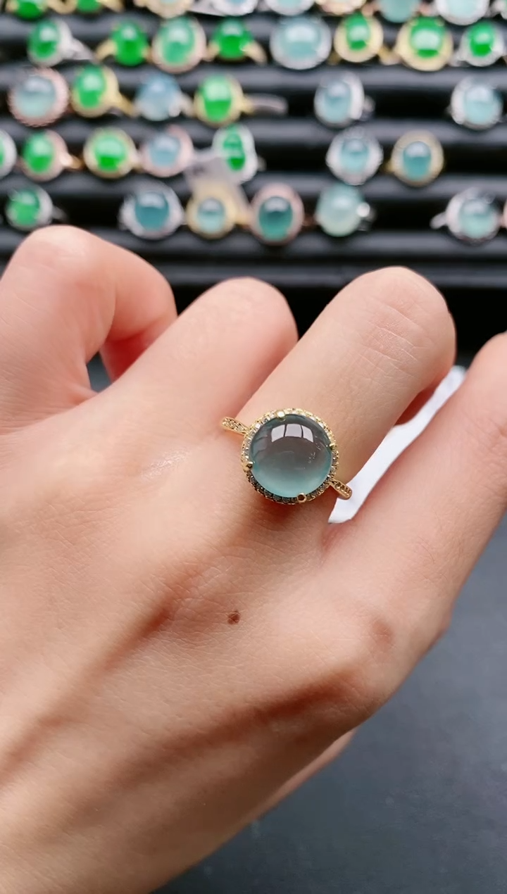 【闪购商品】翡翠戒指银S925镶嵌11111111