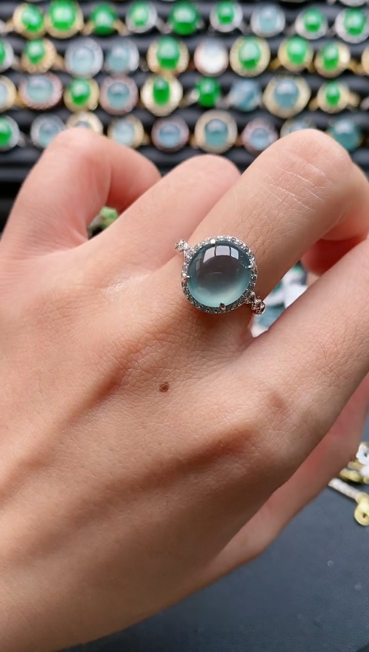 【闪购商品】翡翠戒指银S925镶嵌11111111