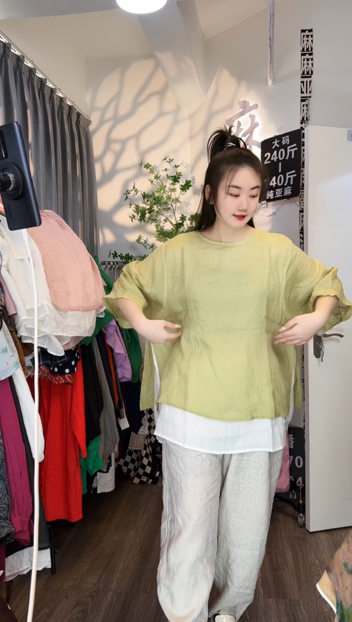 亚麻汉麻苎麻大码女装系列。140斤-250斤