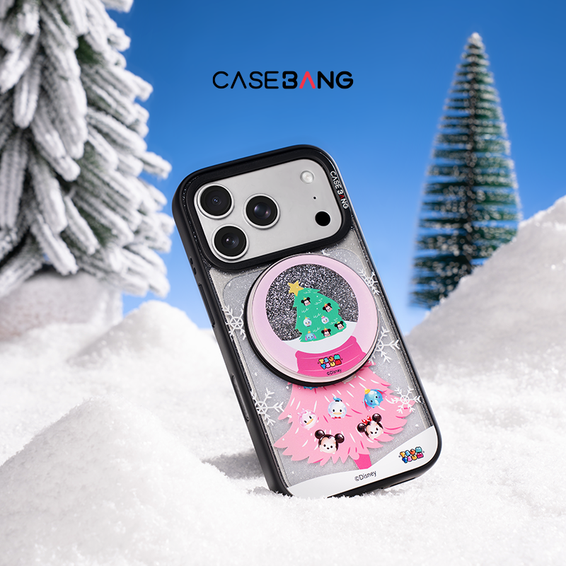CASEBANG奇妙松松圣诞限定流沙磁吸支架适用MagSafe手机个性折叠