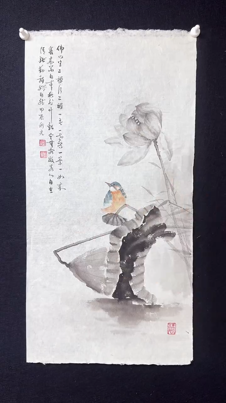 【闪购商品】国画水墨花鸟佛曰