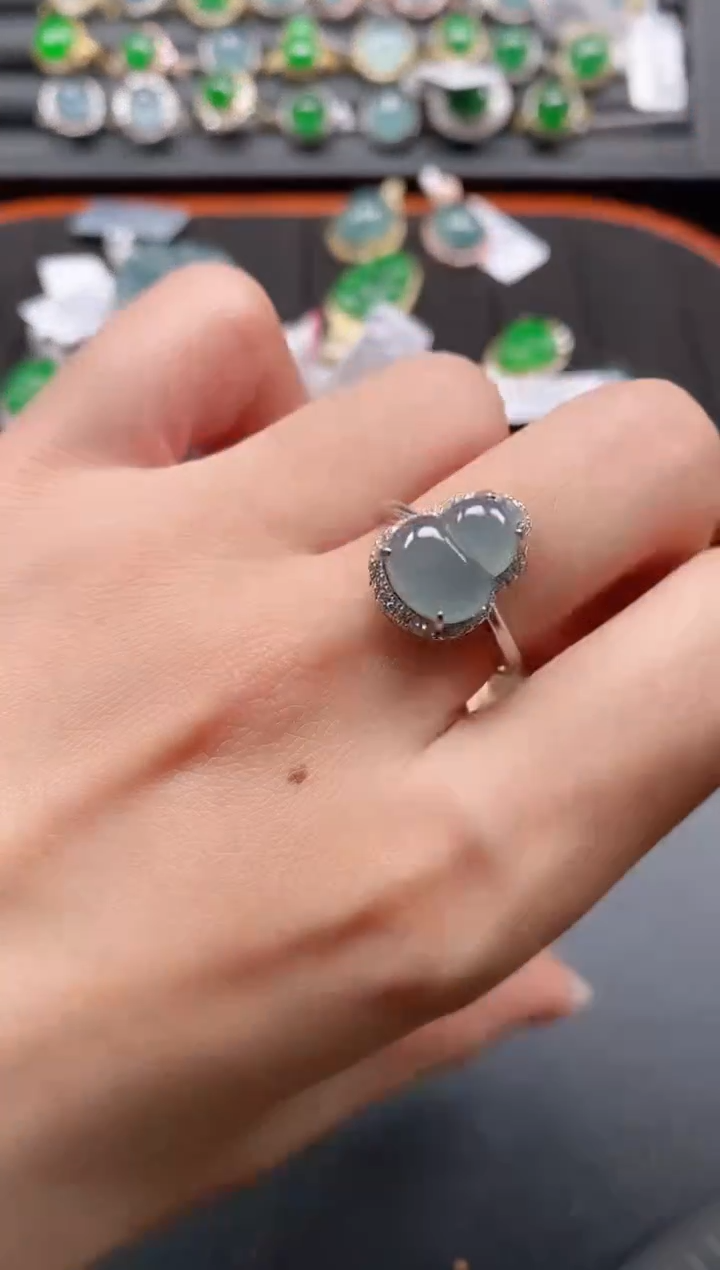 银S925镶嵌戒指翡翠1111