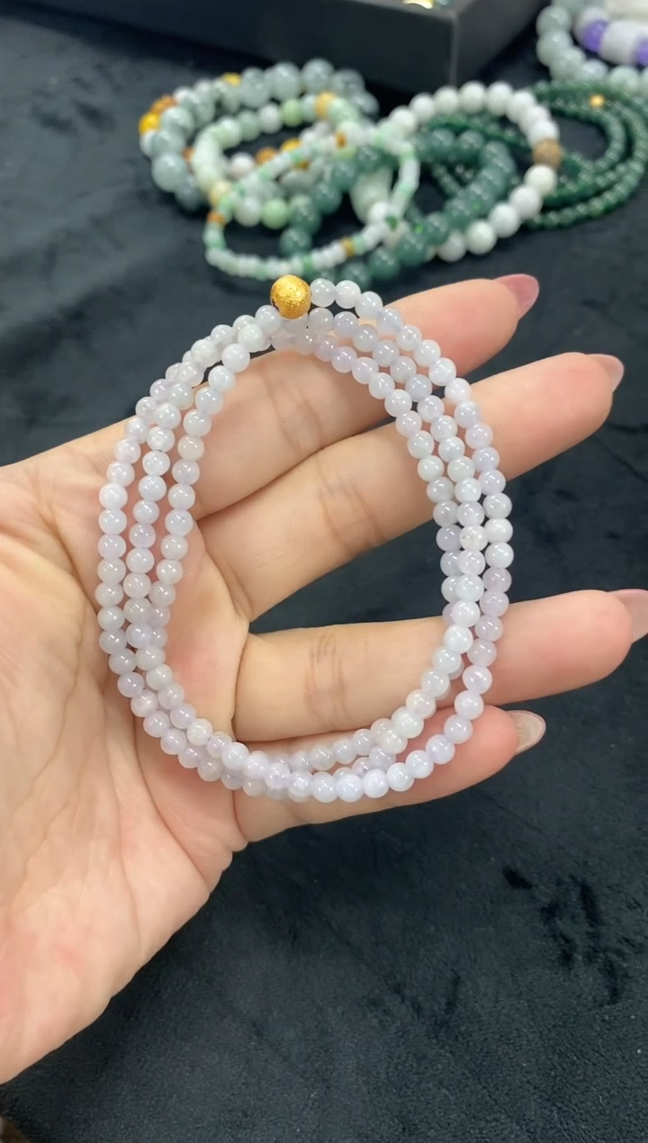 项链未镶嵌翡翠天然翡翠珠链