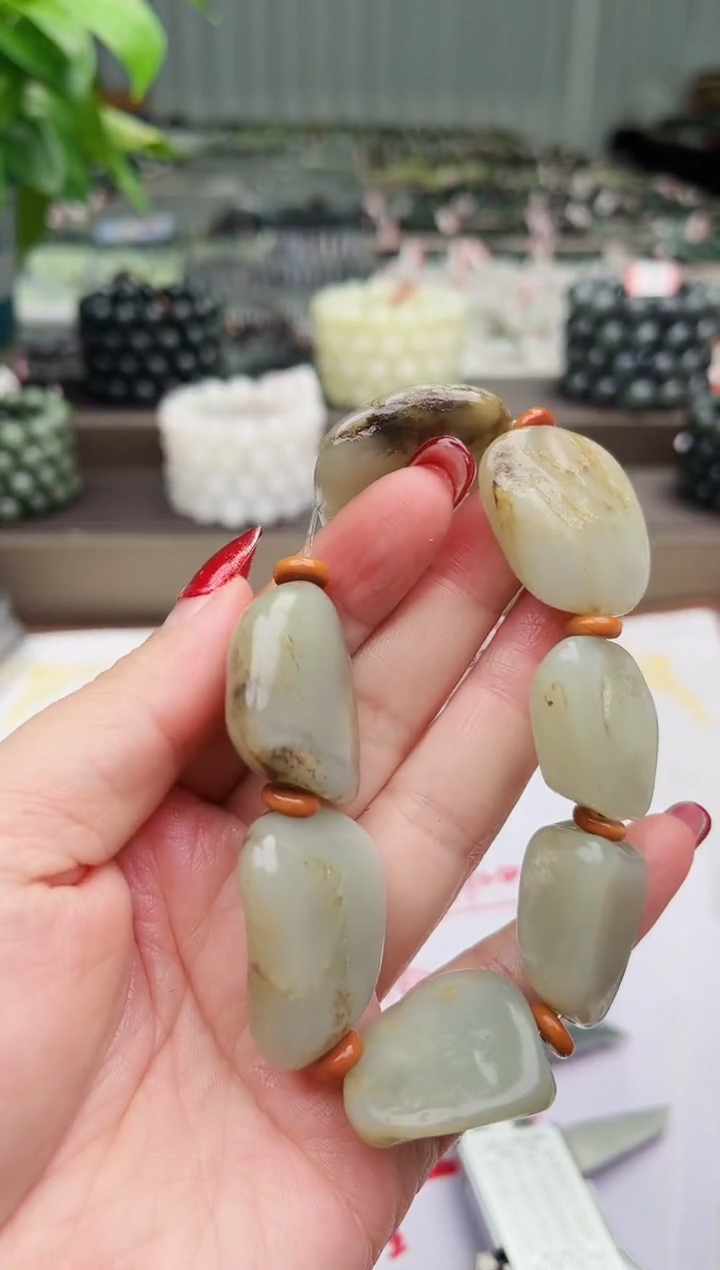 【闪购商品】和田玉手串未镶嵌纯天然新疆和田玉