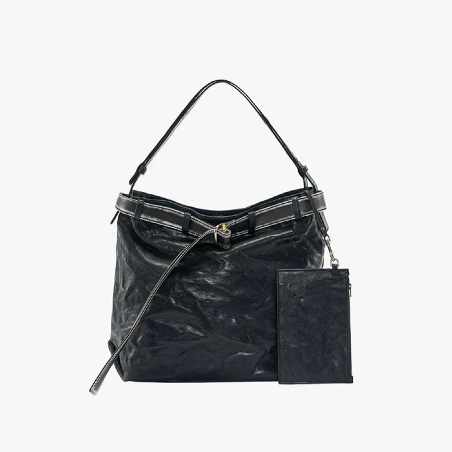 【流浪包】子母包托特松弛感通勤斜挎单肩软包琥珀流光