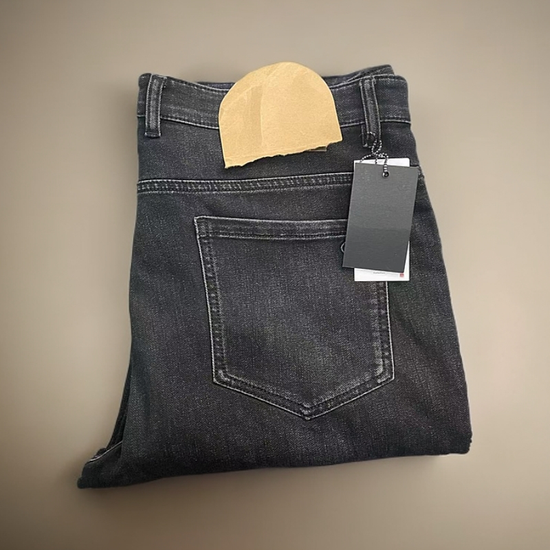 显瘦高腰夏季黑色破洞修身灰色水洗2025款时尚百搭男士休闲裤