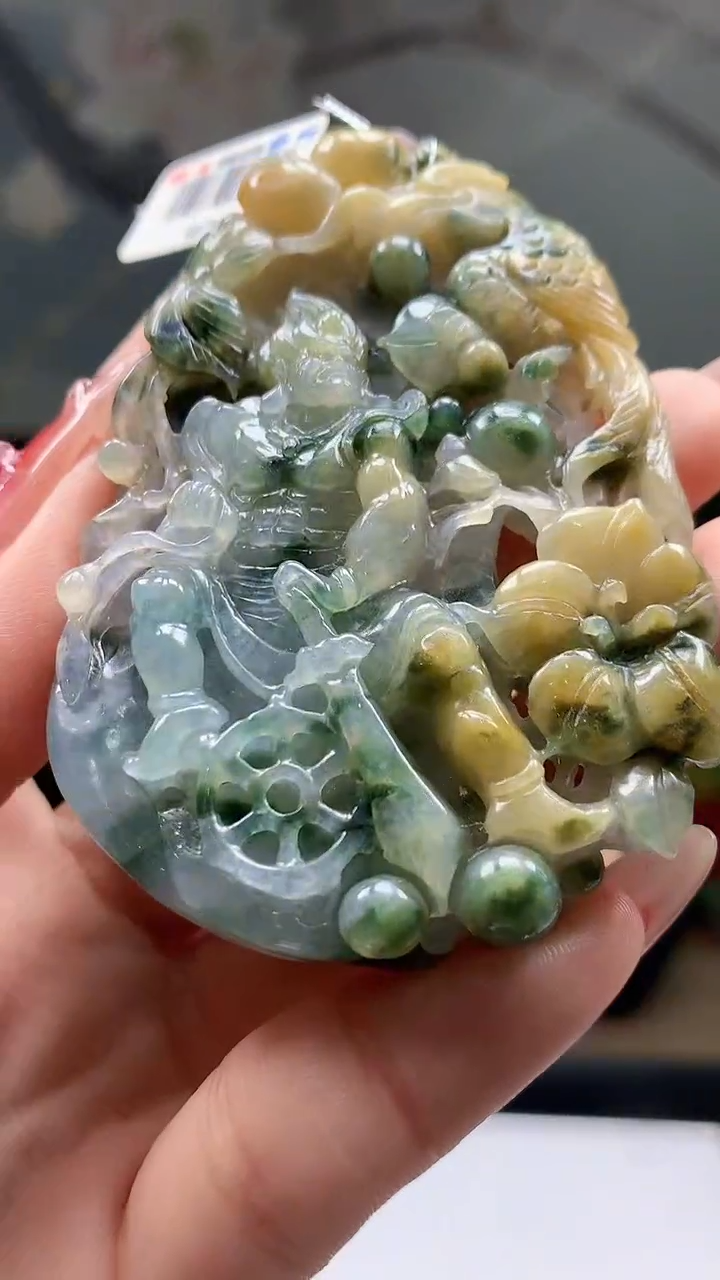 【闪购商品】定制翡翠未镶嵌1044ry-毛货挂件40