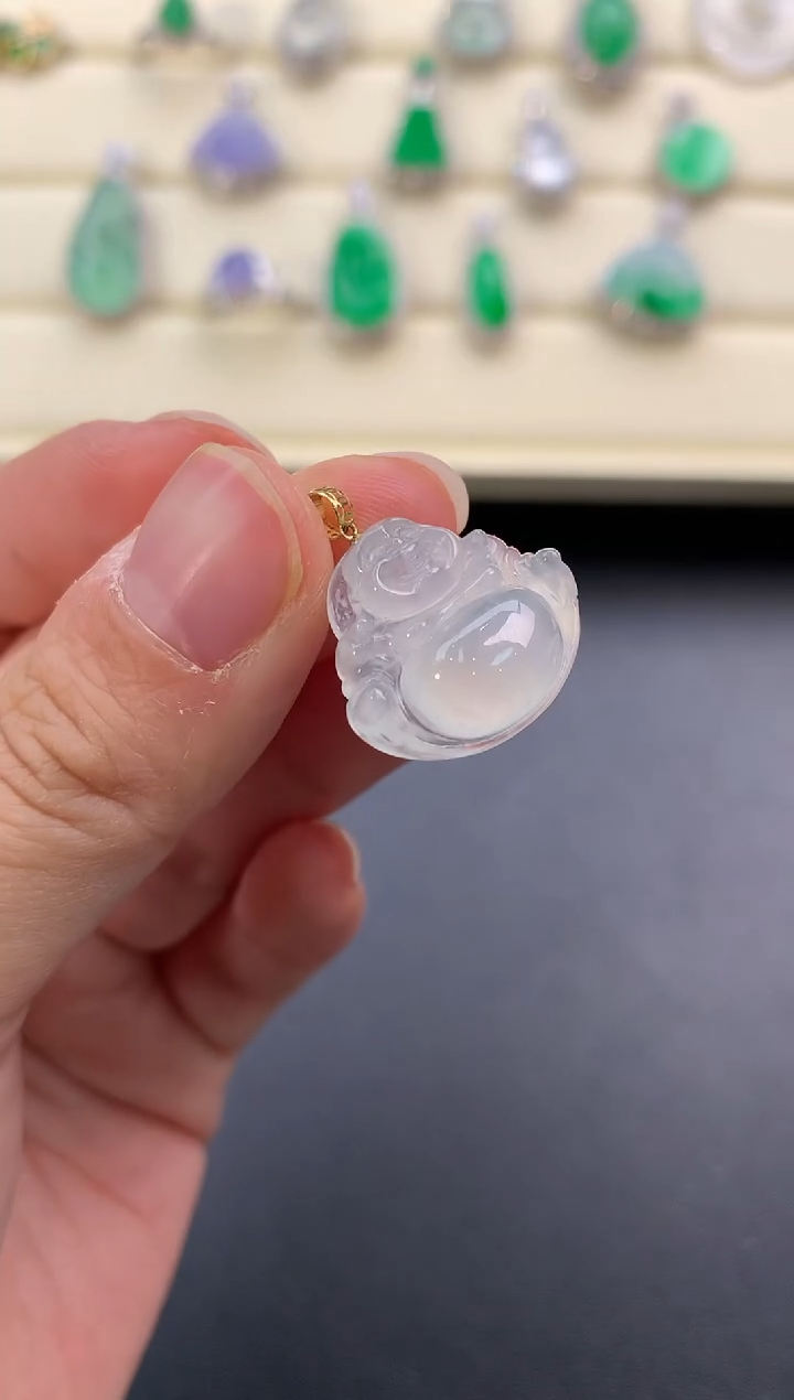 【闪购商品】翡翠颈饰18K金镶嵌D707