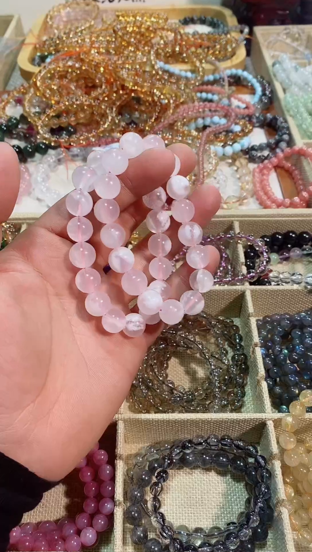 【闪购商品】水晶手链未镶嵌粉雪花幽灵11M+（多样性发其一）