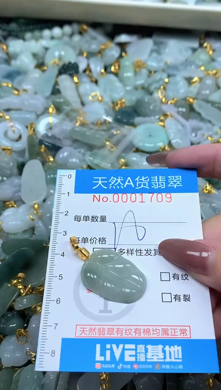 颈饰未镶嵌翡翠净货挂件-1709