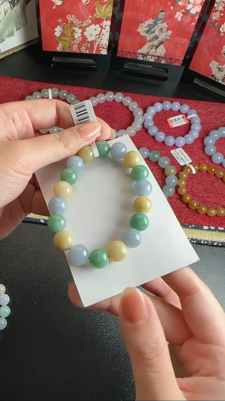 【闪购商品】翡翠手串未镶嵌WY0113144多样性发一