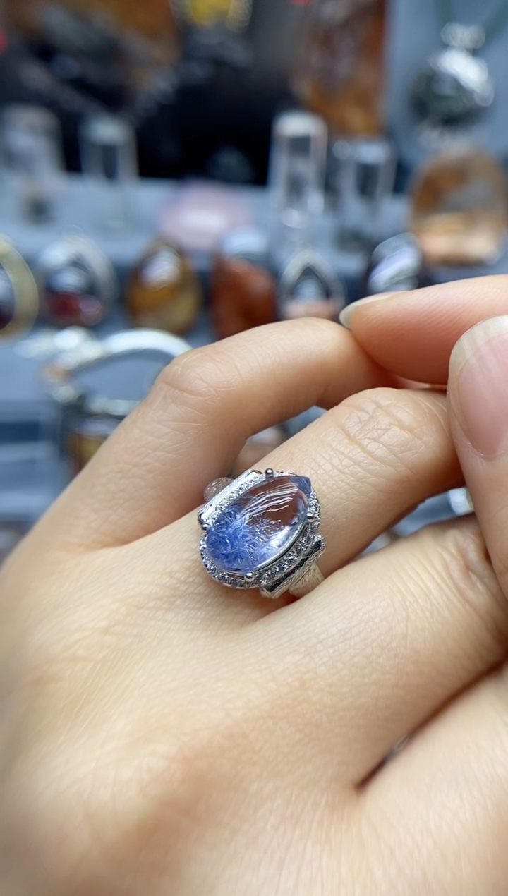 【闪购商品】水晶戒指银S925镶嵌水晶水晶