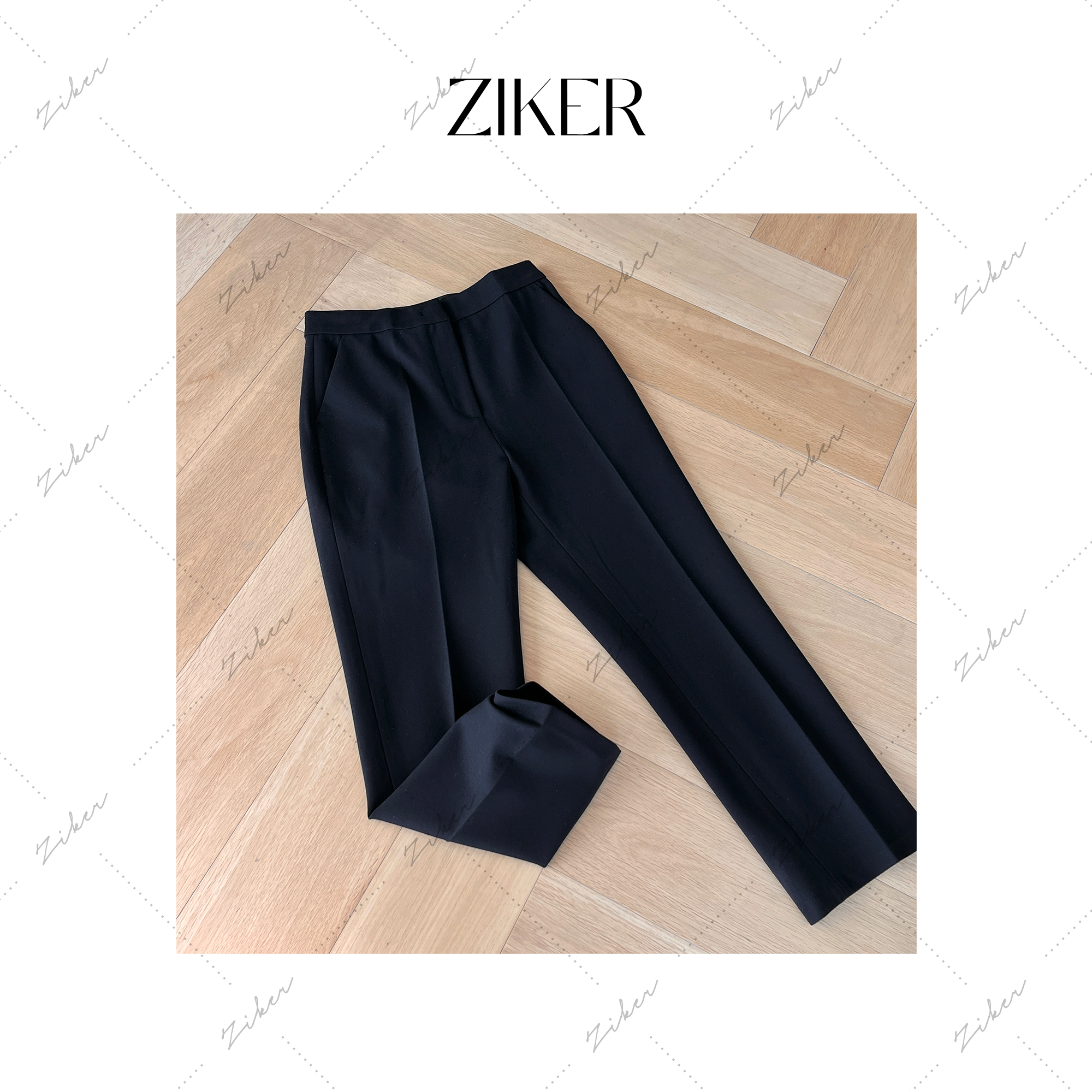  ZIKER｜九分裤高腰微弹薄款常规西装裤直筒裤轻职风