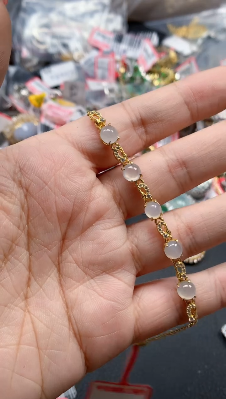 银S925镶嵌戒指翡翠天然A货缅甸翡翠