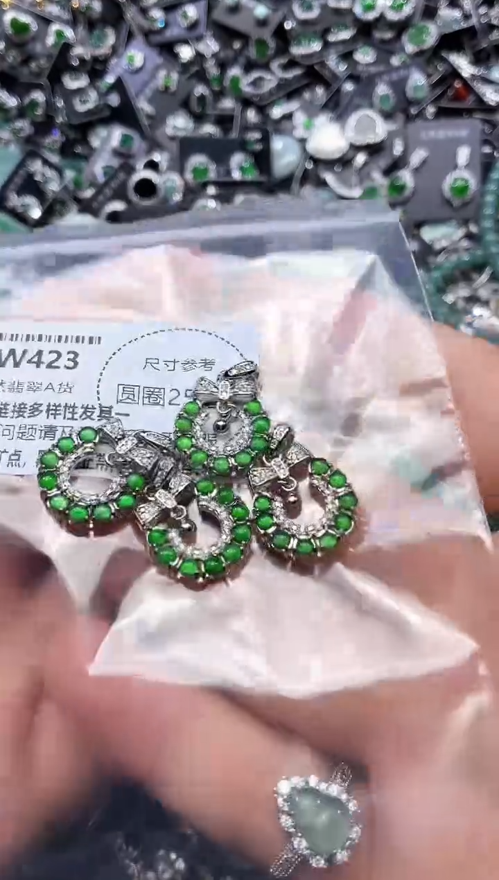 翡翠未镶嵌颈饰W423多样性发其一