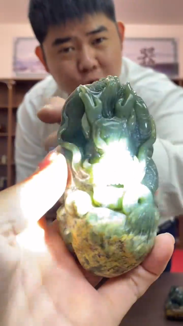 【闪购商品】岫岩河磨玉（透闪石质玉）手把未镶嵌手把