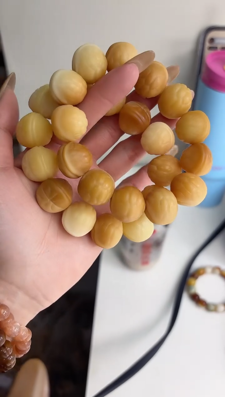 手串菩提根/象牙果沐h35干磨富甲18*19mm手串