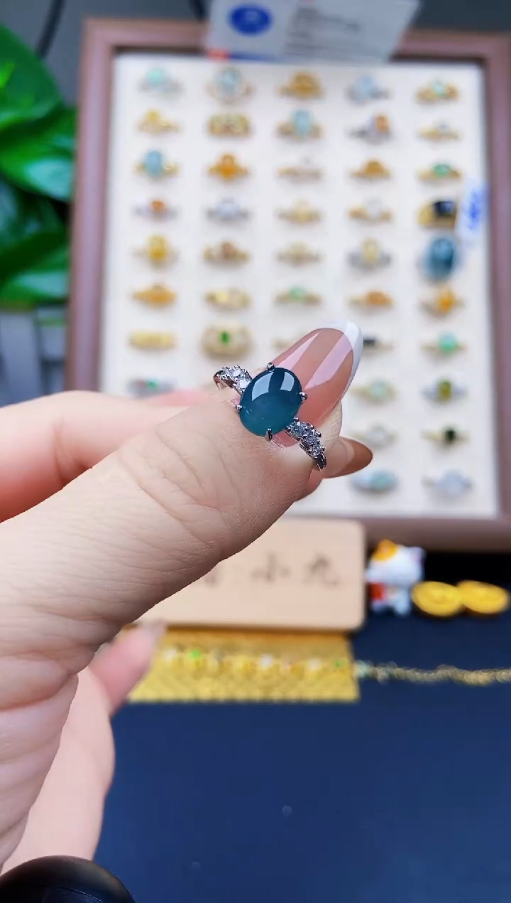 银S925镶嵌戒指翡翠21