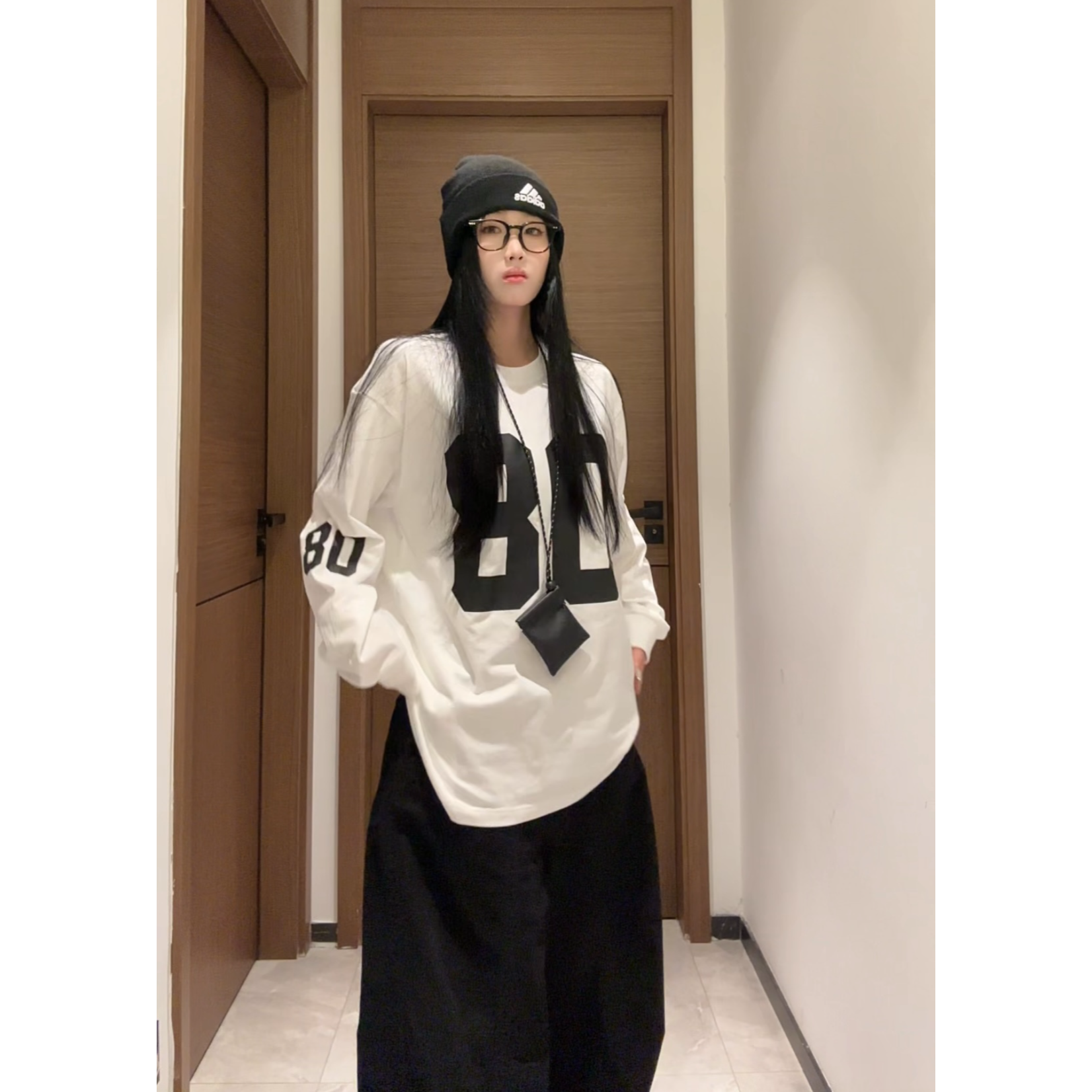 YWBY宽松设计感卫衣女早秋季新款美式复古圆领长袖百搭新款上衣 