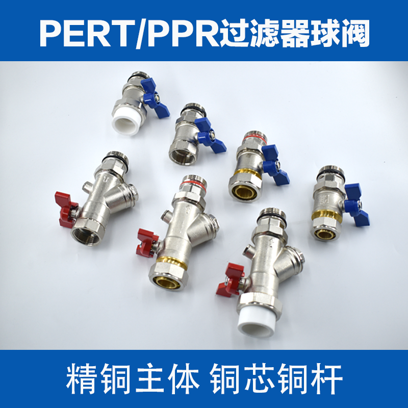 采暖用卡套PPR过滤器套阀