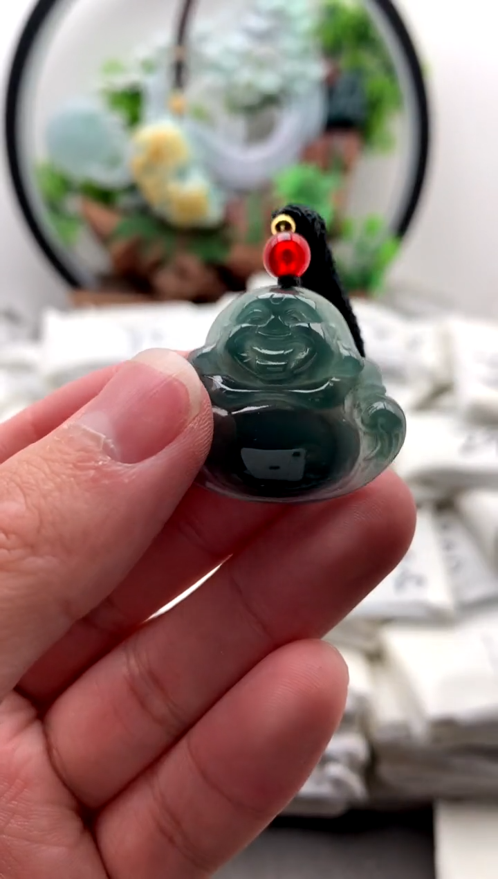 【闪购商品】翡翠颈饰未镶嵌佛公【品质一般能接受再拍】