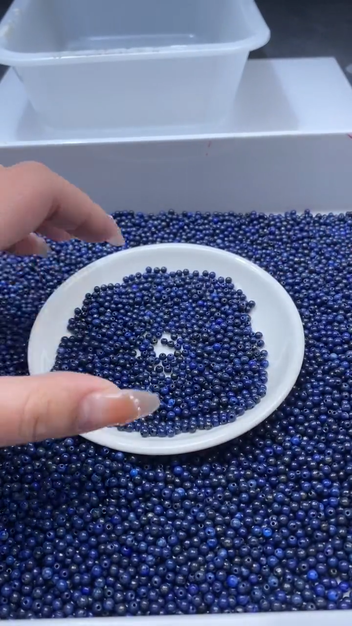 未镶嵌颈饰玛瑙/玉髓w243青金3mm*50颗