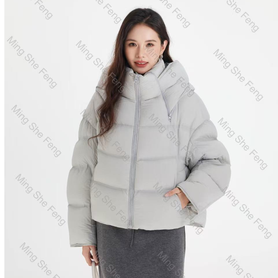 【官方正品】新款松弛感短款羽绒服女连帽宽松显瘦保暖外套G682