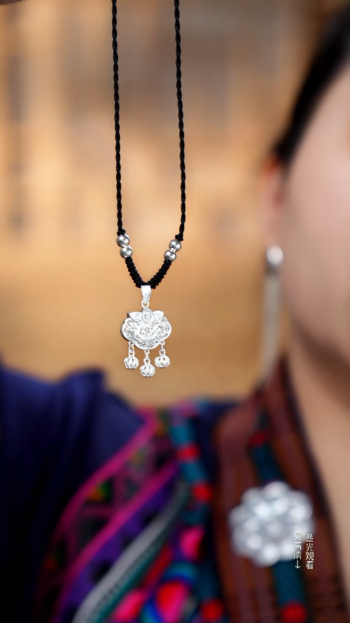 珐琅足银锦鲤葫芦锁