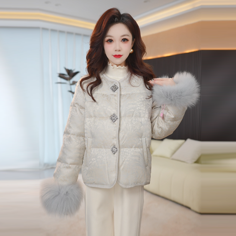 【羽绒服】冬季白鸭绒羽绒服百搭新款时尚气质休闲保暖外套女冬