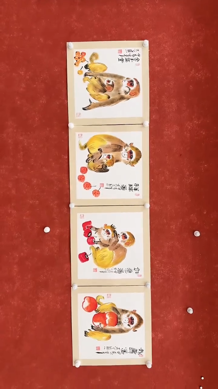 国画5.26-郑志宗-50斗方金-四副一套
