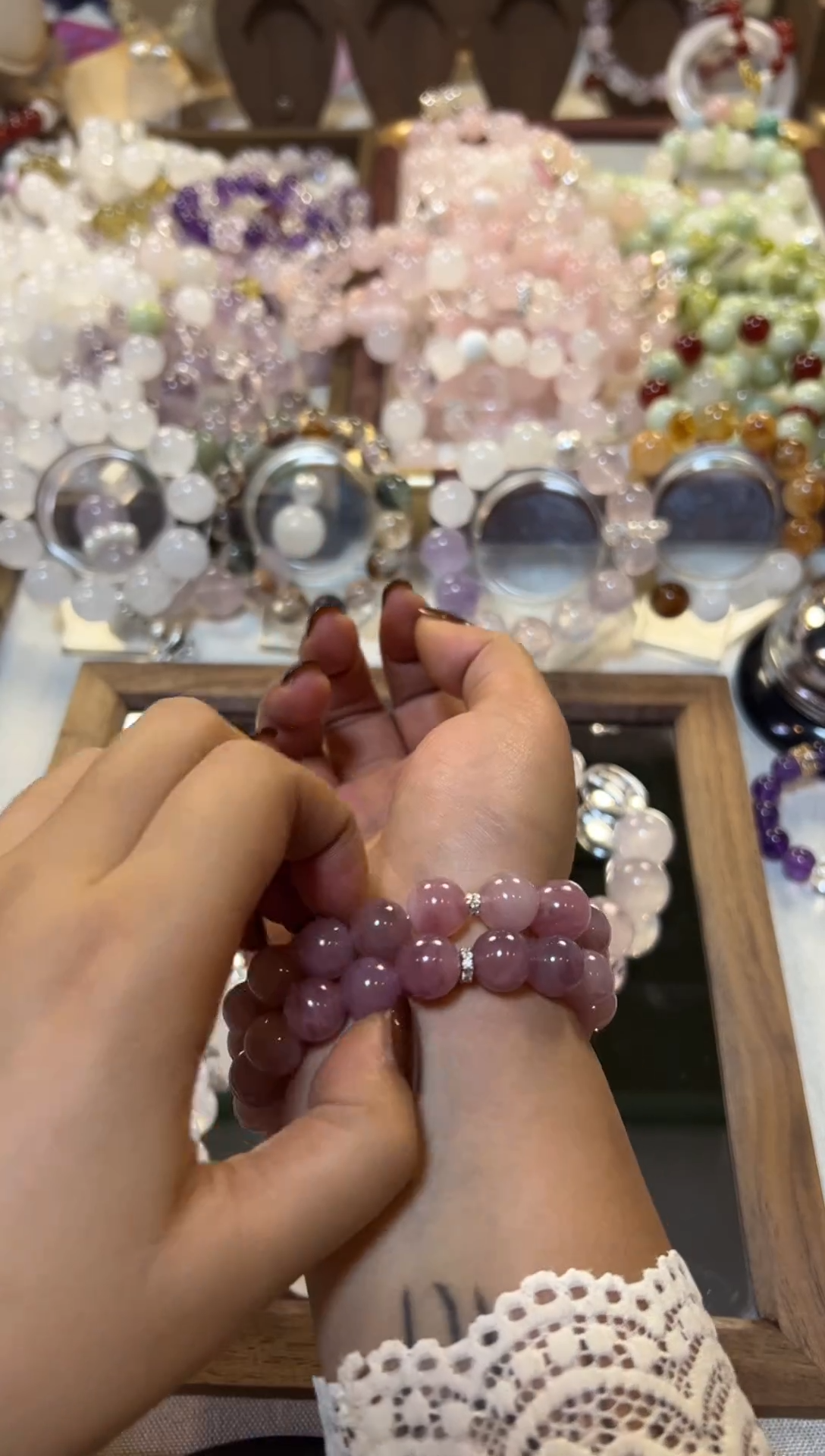 未镶嵌手串水晶水晶双圈