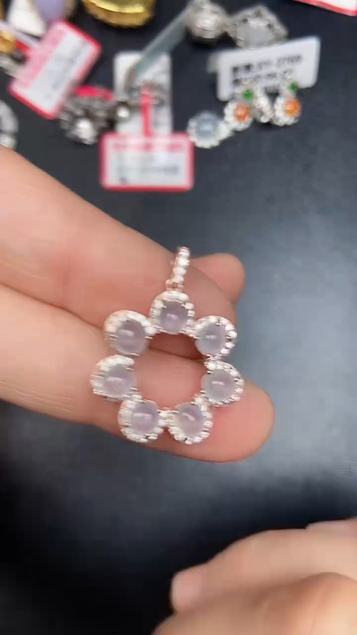 银S925镶嵌戒指翡翠3333