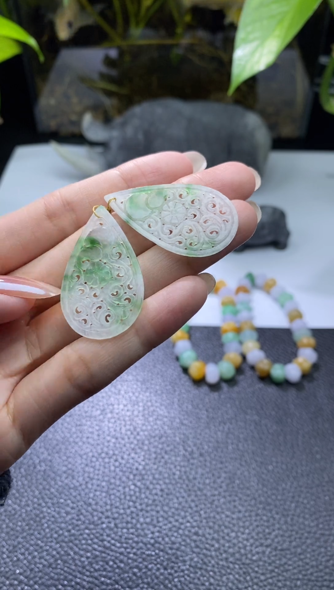 【闪购商品】定制翡翠未镶嵌耳饰