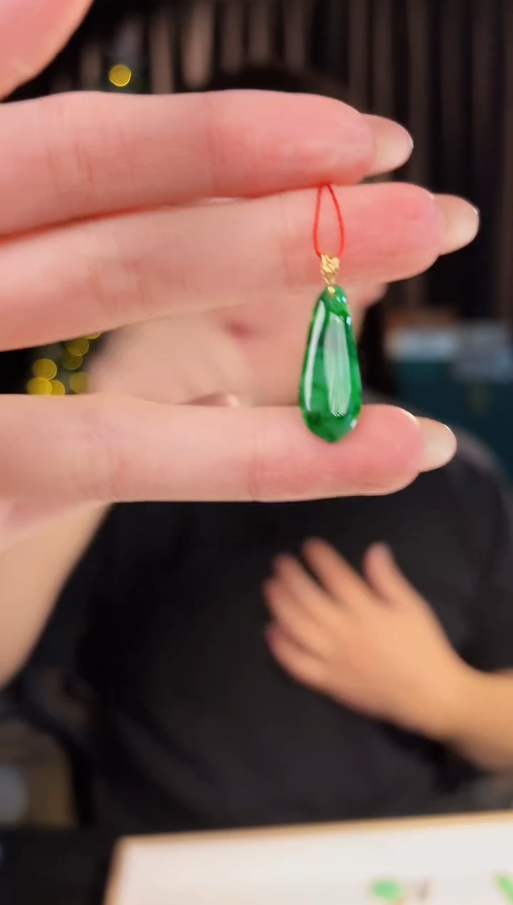 【闪购商品】翡翠颈饰18K金镶嵌缅料A货/支持复检/一件