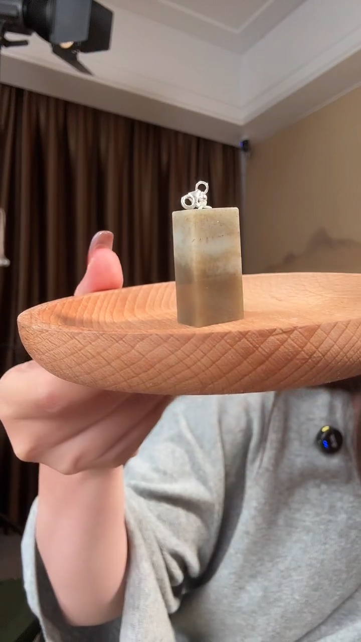 吊坠(不含链)银S925镶嵌和田玉和田玉吊坠02