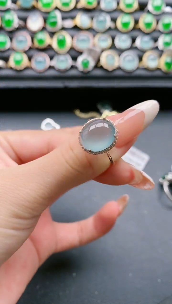 【闪购商品】翡翠戒指银S925镶嵌111111111