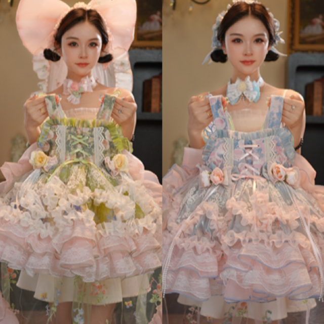 AODUOSEN/奥多森夏季新款高端定制女童洛丽塔汉服连衣裙