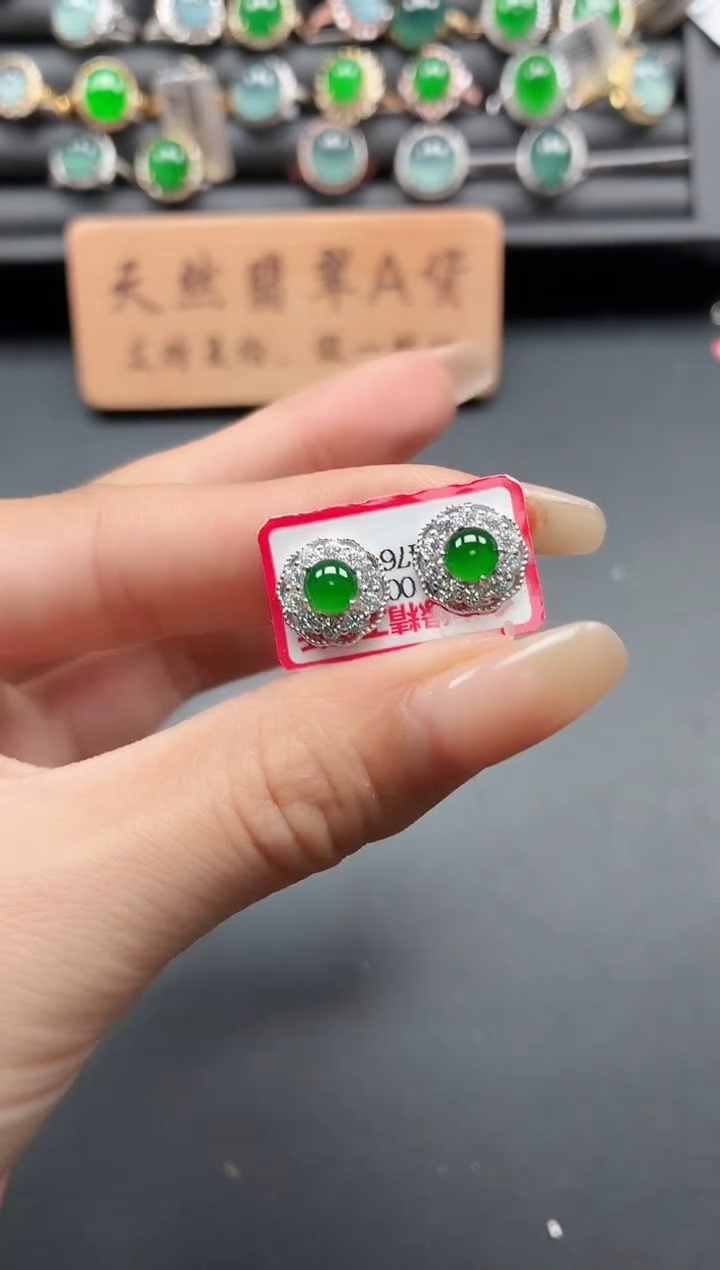 银S925镶嵌戒指翡翠111