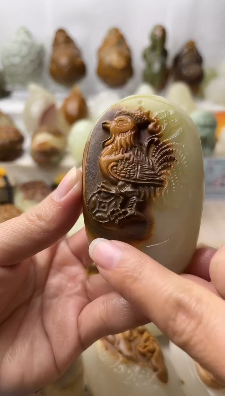 石材古青石棉纹正常不退换鸡