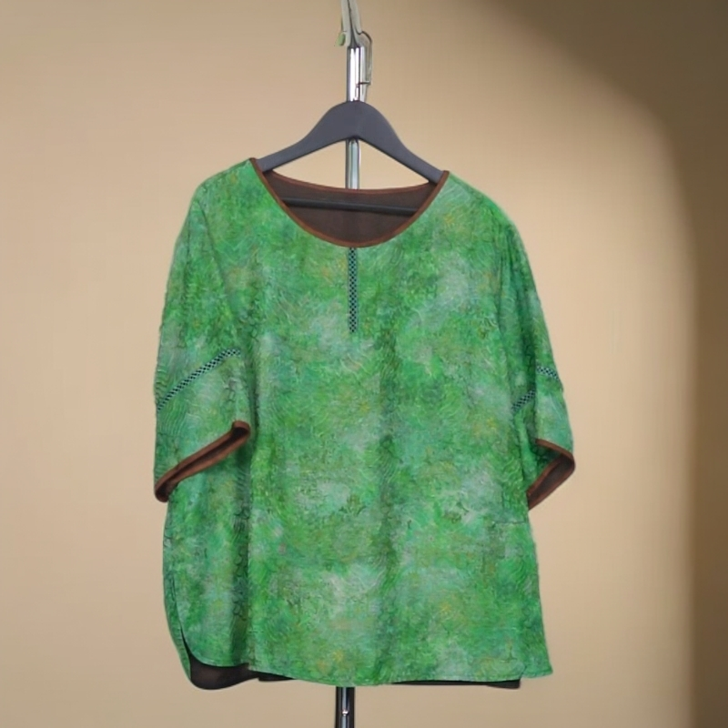 新款轻奢短袖简约宽松上衣33219