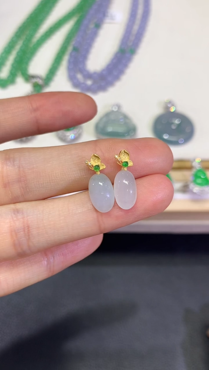 【闪购商品】翡翠颈饰18K金镶嵌团购13团购多样性发货